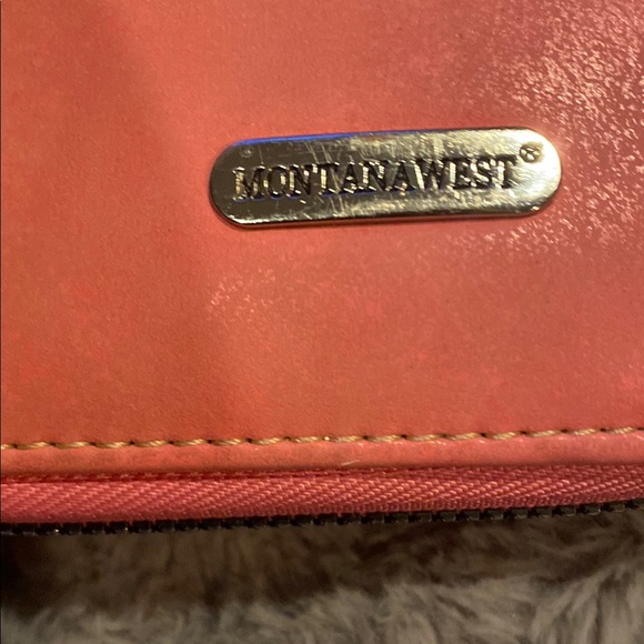 Montana West Coral Leather Crossbody with Embroidered Skull - Picture 2 of 7